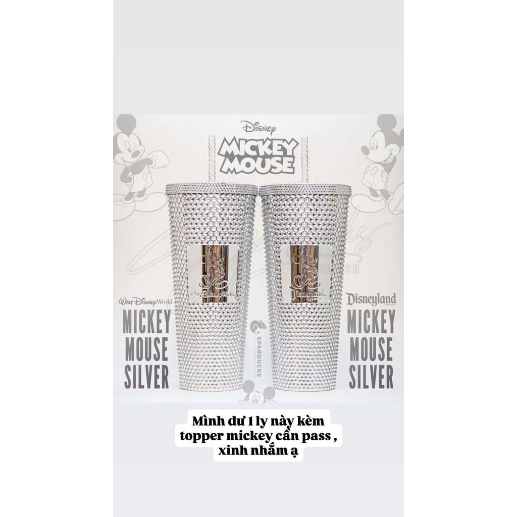 LY NƯỚC STARBUCKS CHÍNH HÃNG Disney 100th Anniversary Starbucks Tumbler Mickey Mouse Walt Disney Wor