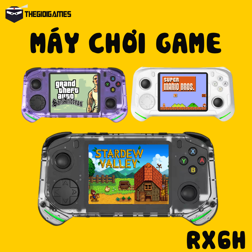 [Bảo Hành 12T] Máy Game R36H/ RX6H - 3.5 Inch - 1GB RAM - ArkOS Tiếng Việt - Chính Hãng