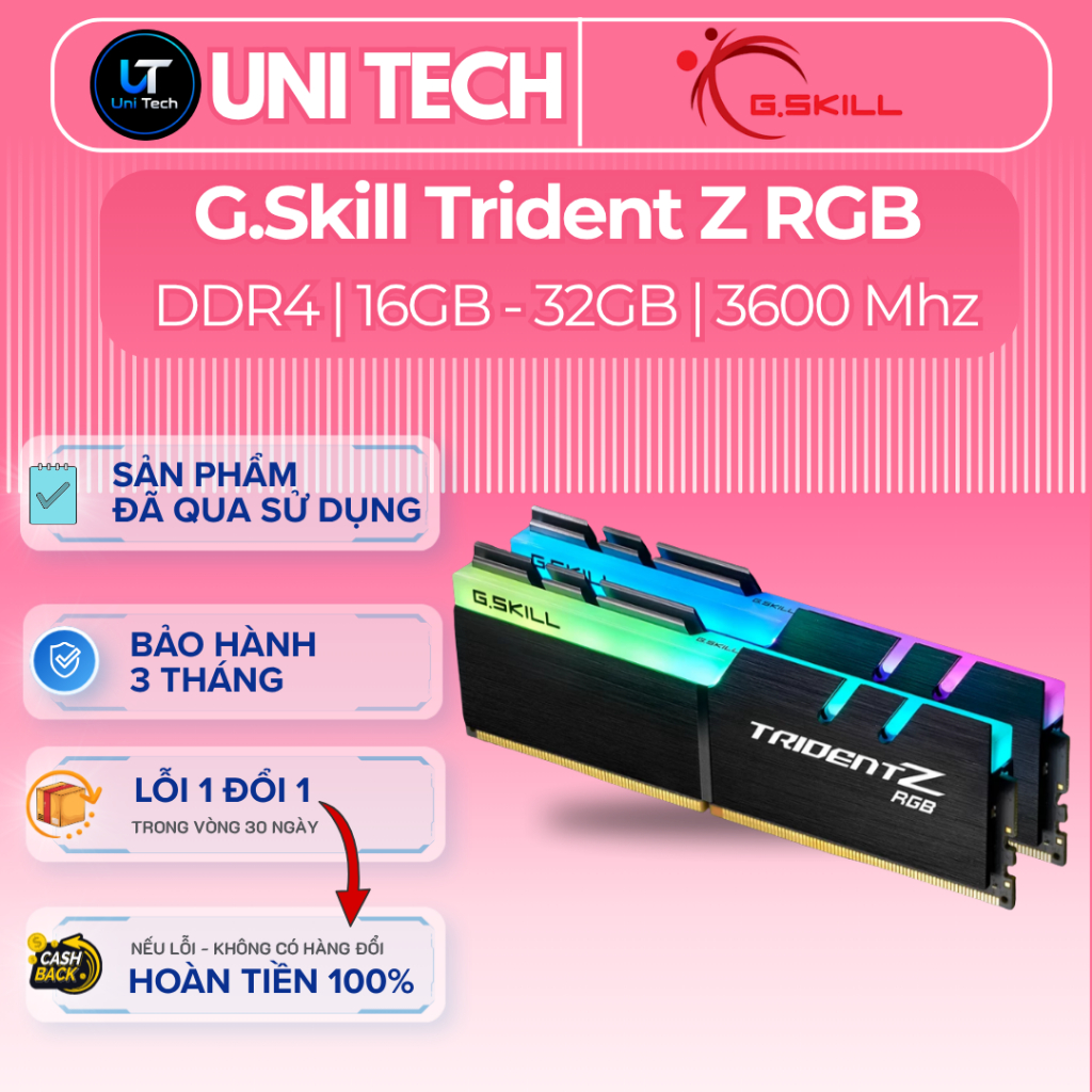 RAM G.Skill Trident Z RGB DDR4 16GB | 32GB Bus 3600Mhz