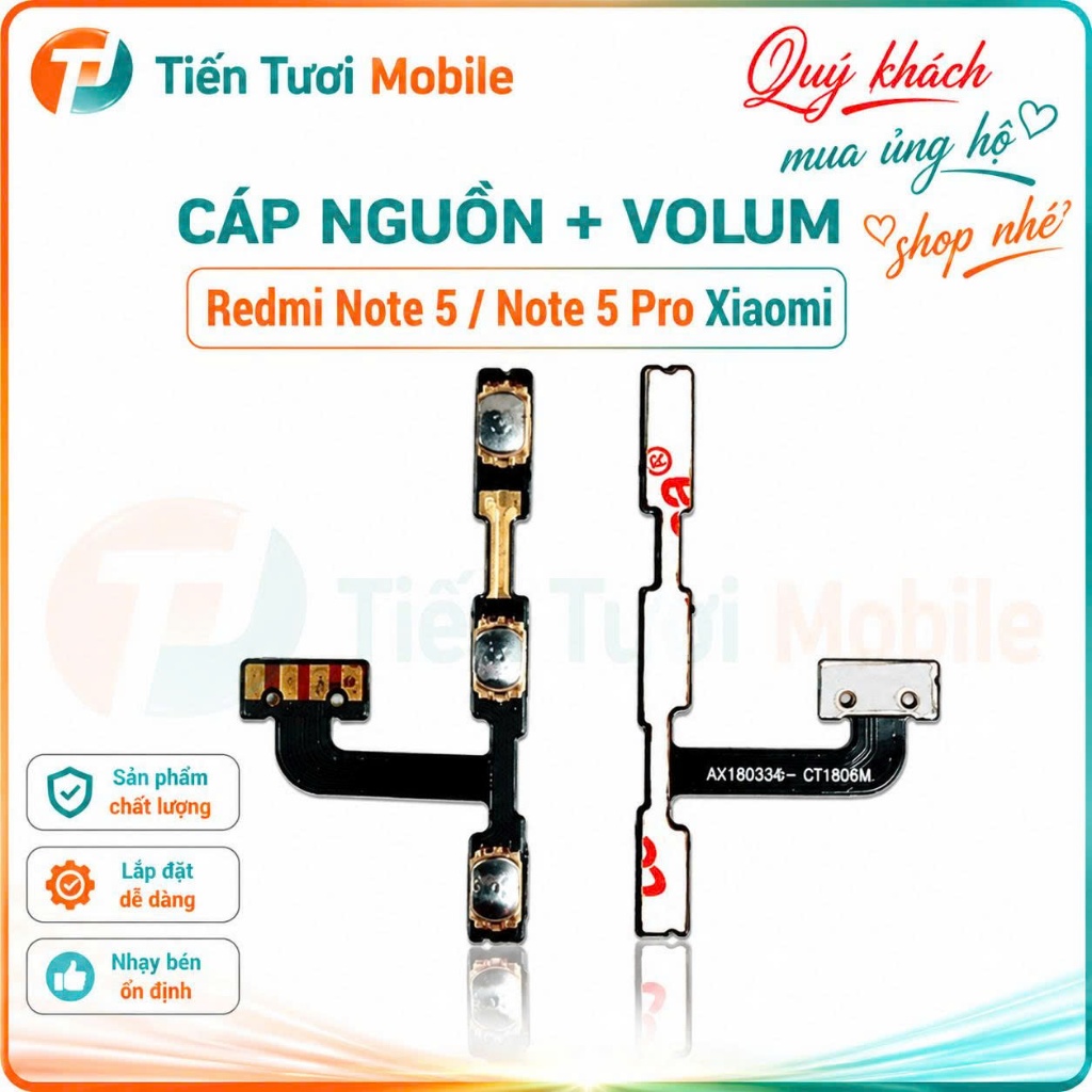 Cáp nguồn+volum Redmi Note 5/Note 5 Pro Xiaomi