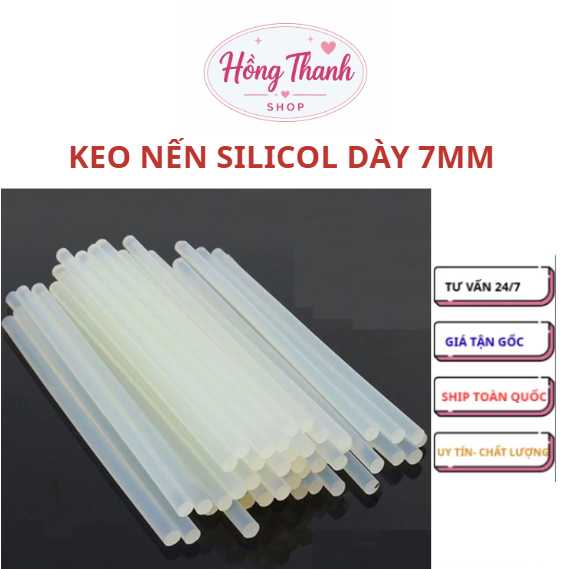 Keo Nến Silicon 7mm Sử Dụng Cho Máy Bắn 20w, Que keo nến 7mm dài 27cm