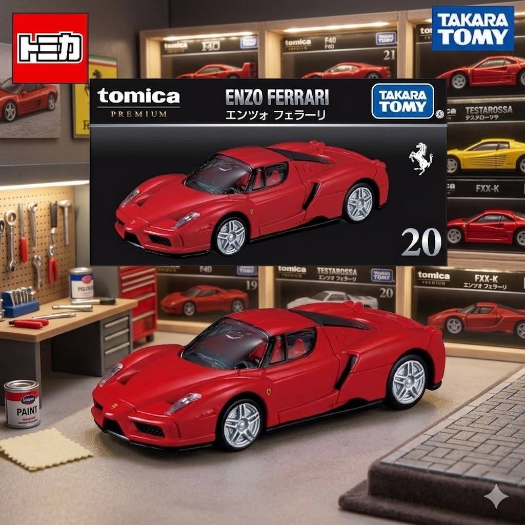 Mô Hình Xe Tomica Premium No.20 Enzo Ferrari Diecast Model Car Chính Hãng Tomy
