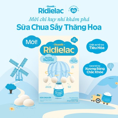 [Hàng tặng không bán] 1 hộp Sữa Chua Sấy Thăng Hoa Ridielac – Vị Nguyên Bản 21g