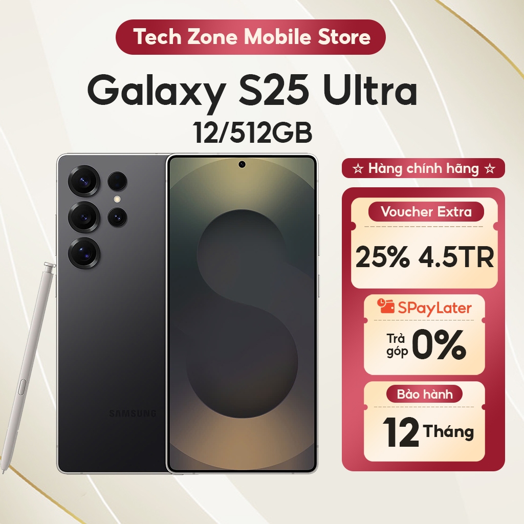 12/512GB - Điện thoại Samsung Galaxy S25 Ultra 5G 12/512GB Galaxy AI - Hàng chính hãng