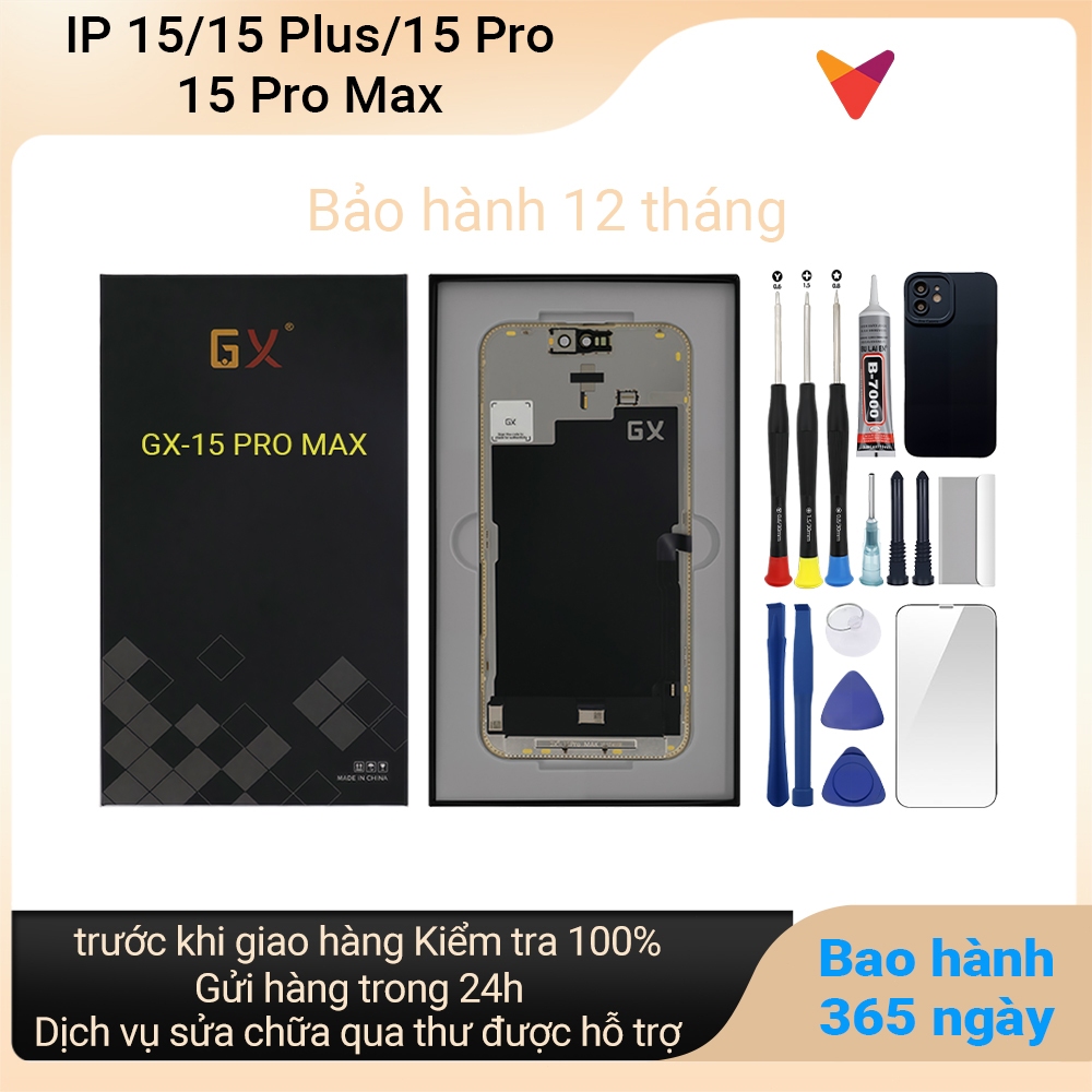 Màn hình GX-OLED chính hãng tương thích IP 15/15 Plus/15 Pro/15 Pro Max Bảo hành 12T