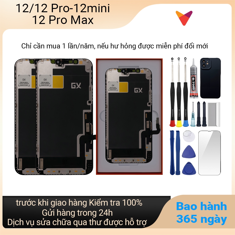 Màn hình GX-HD+ chính hãng tương thích IP 12/12 Pro/12 mini/12 Pro Max Bảo hành 12T