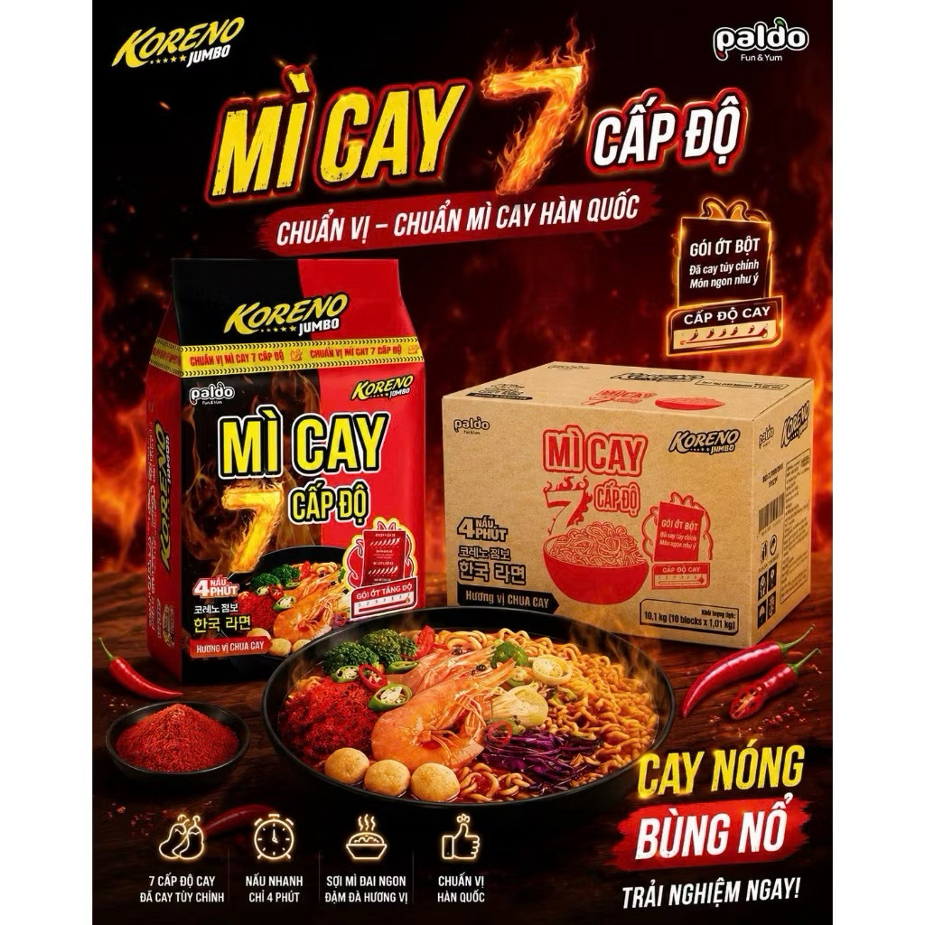 Mì cay 7 cấp độ hương chua cay