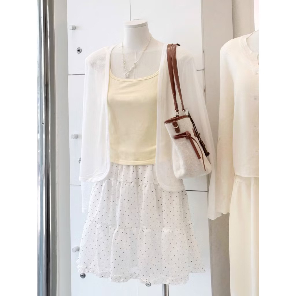 [Chất thun giấy sẵn ship] Áo khoác ngoài - áo cardigan nữ thun giấy mỏng dáng vát cong | BigBuy360 - bigbuy360.vn