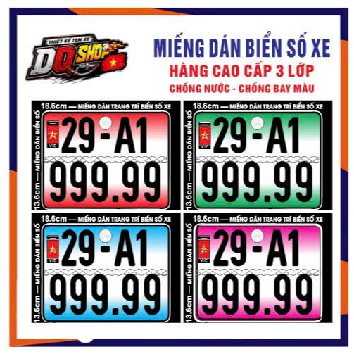 TEM DÁN BẢO VỆ BIỂN SỐ XE MÁY PVC 3 LỚP tem thỏ cầm phuộc
