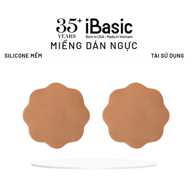 [MUA 1 TẶNG 1] Miếng dán ngực vải keo silicone iBasic hình hoa keo bám dính tốt sử dụng nhiều lần PK128