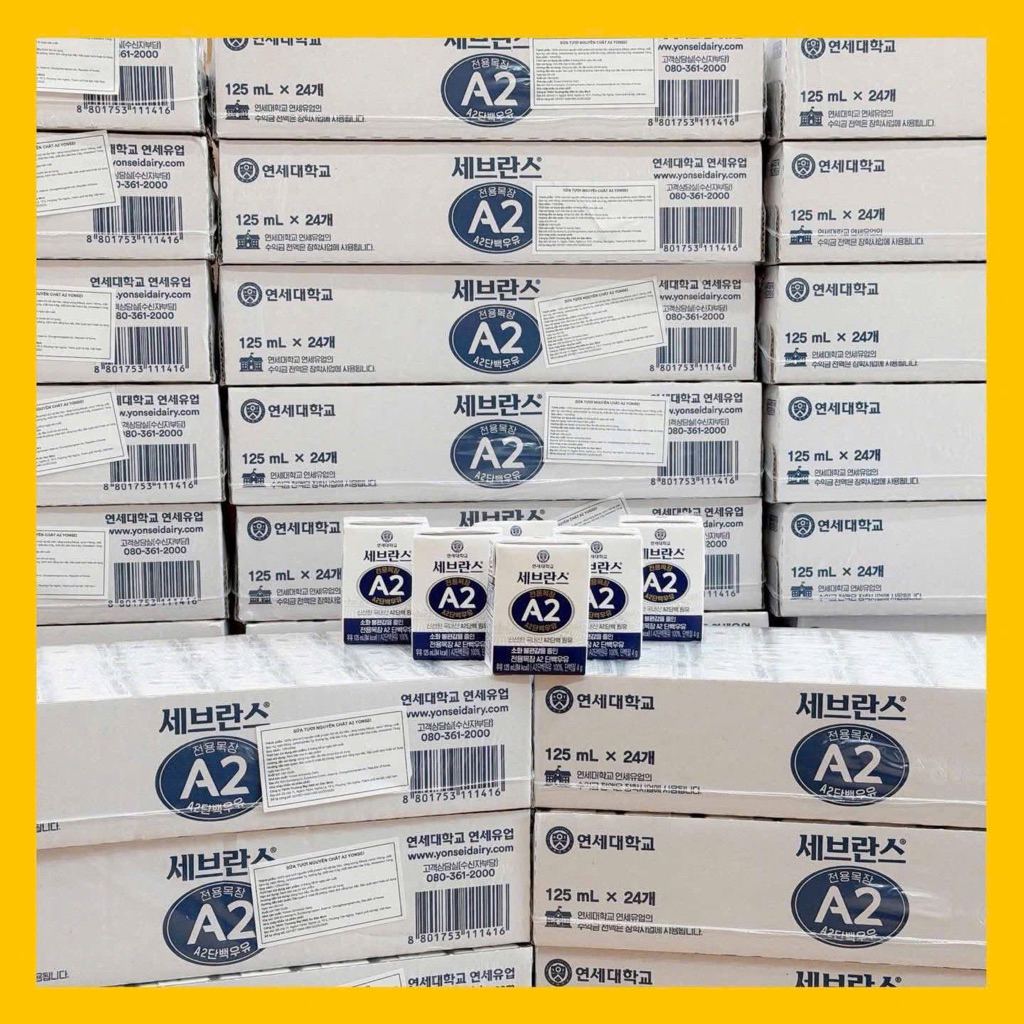 thùng 24 hộp sữa Yonsei a2 Hàn 125ml