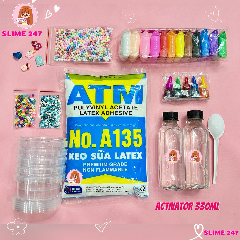 BỘ KIT LÀM SLIME LOẠI LỚN NGUYÊN LIỆU LÀM SLIME BK1