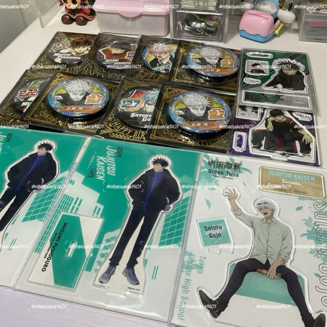 [ TẶNG CARD OFF ] Standee, badge Jujutsu Kaisen ( đọc kỹ mô tả ) Megumi, Gojo, Toge