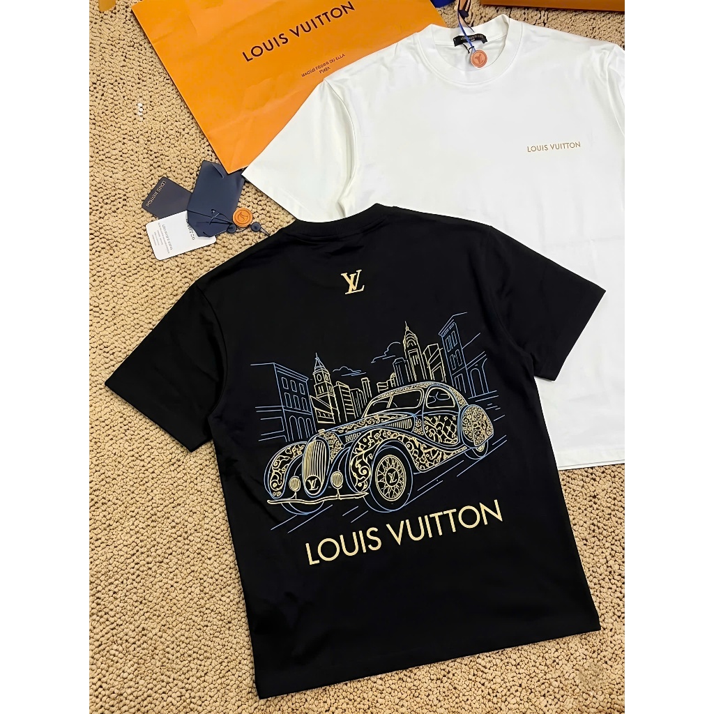 Áo phông nam LV, áo thun nam nữ boy phố hình in cao cấp, chất Cotton Premium co dãn AP12