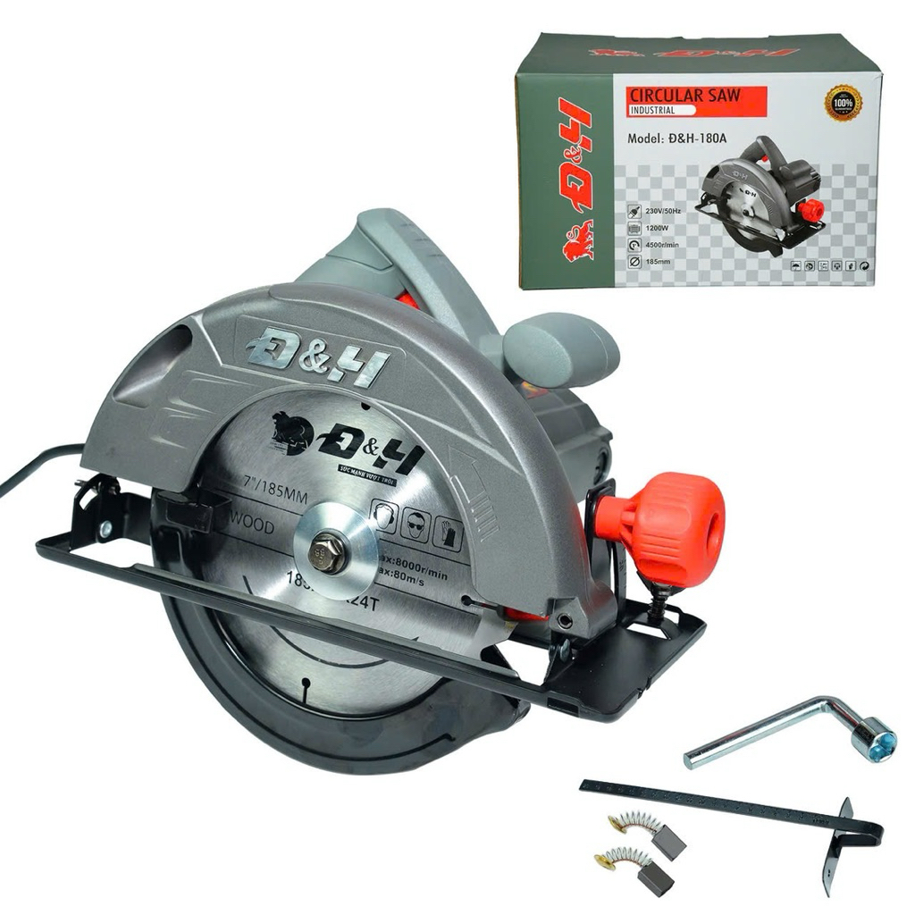 máy cưa gỗ rẻ 180mm (có lưỡi 1t8 kèm) 1200W
