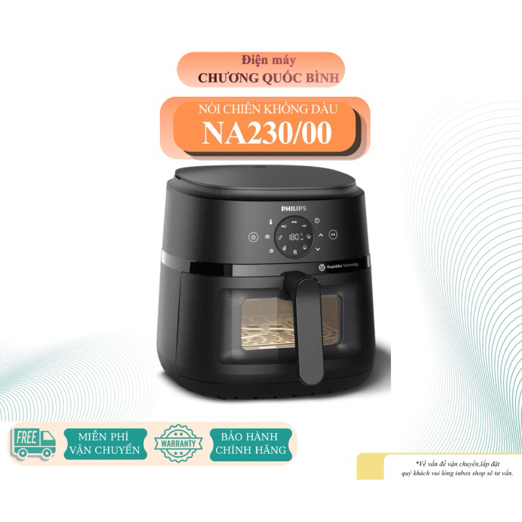 Nồi Chiên Không Dầu Philips 6.2L NA230/00-----Nồi chiên không dầu Philips 6.2 lít NA130/00