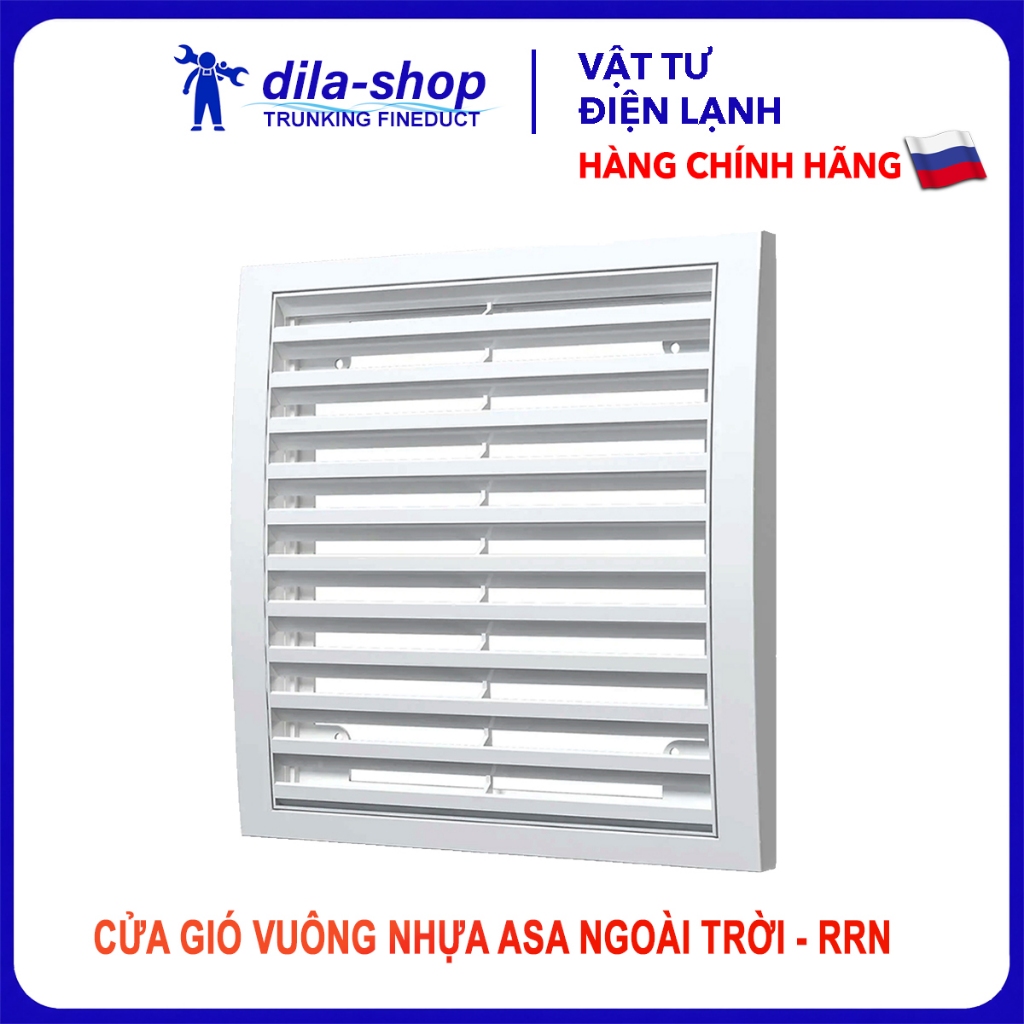 Miệng gió louver nhựa vuông ngoài trời ERA - RRN - Hàng Nga nhập khẩu chính hãng