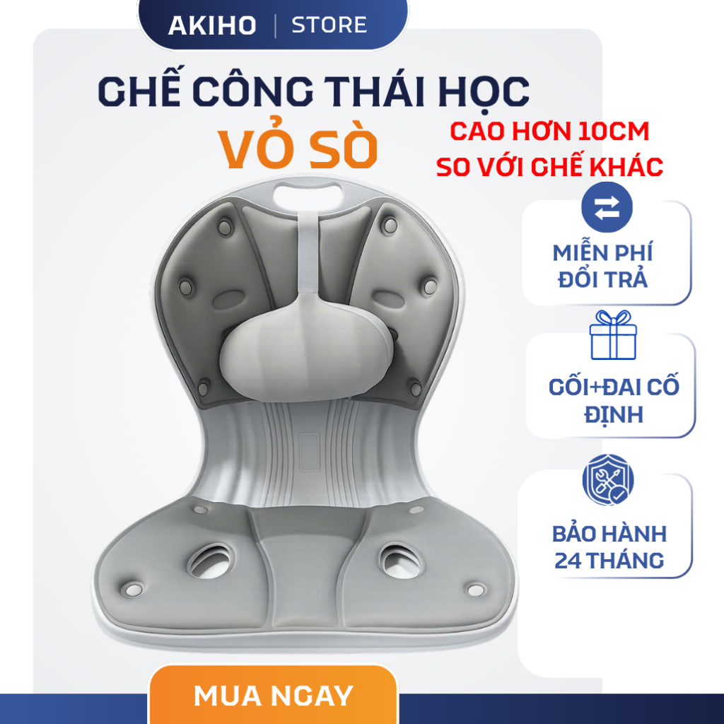 Ghê Tựa Lưng Ngồi Bệt AKIHO Điều Chỉnh Dáng Ngồi Chuẩn Công Thái Học Giảm Đau…