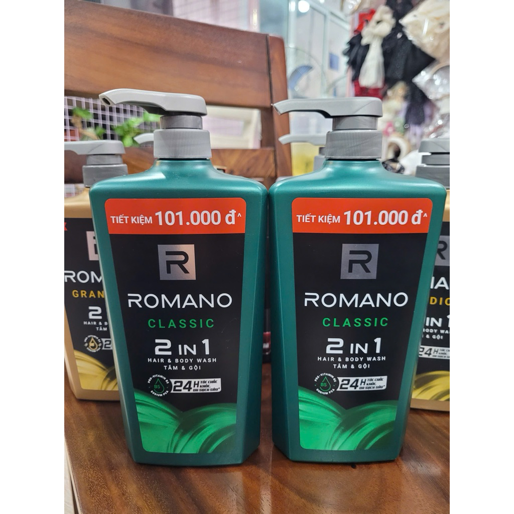 Romano Classic 2in1 Hair & Body Wash – Tắm & Gội