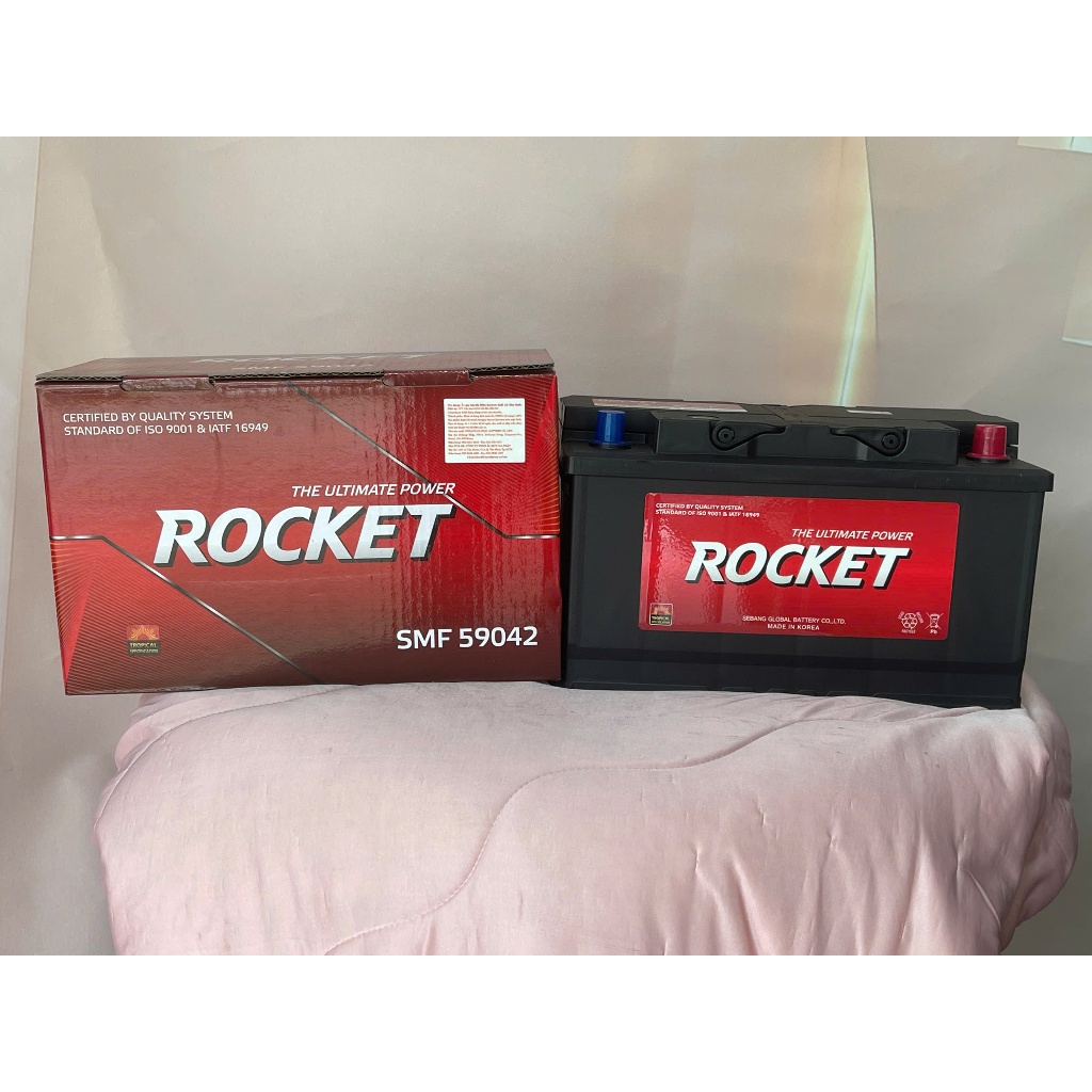 Ắc Quy ROCKET SMF 59042 DIN90 12V 90Ah Khô Miễn Bảo Dưỡng Chính Hãng Hàn Quốc