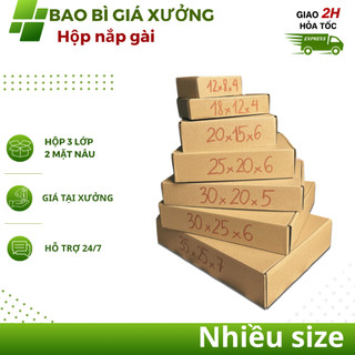 COMBO 100 Hộp nắp gài NHIỀU SIZE, hộp carton đựng quần áo, mĩ phẩm giá tận xưởng - Bao Bì Giá Xưởng