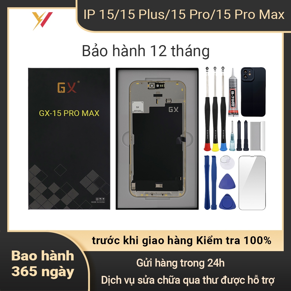 Màn hình GX-OLED chính hãng tương thích IP 15/15 Plus/15 Pro/15 Pro Max Bảo hành 12T