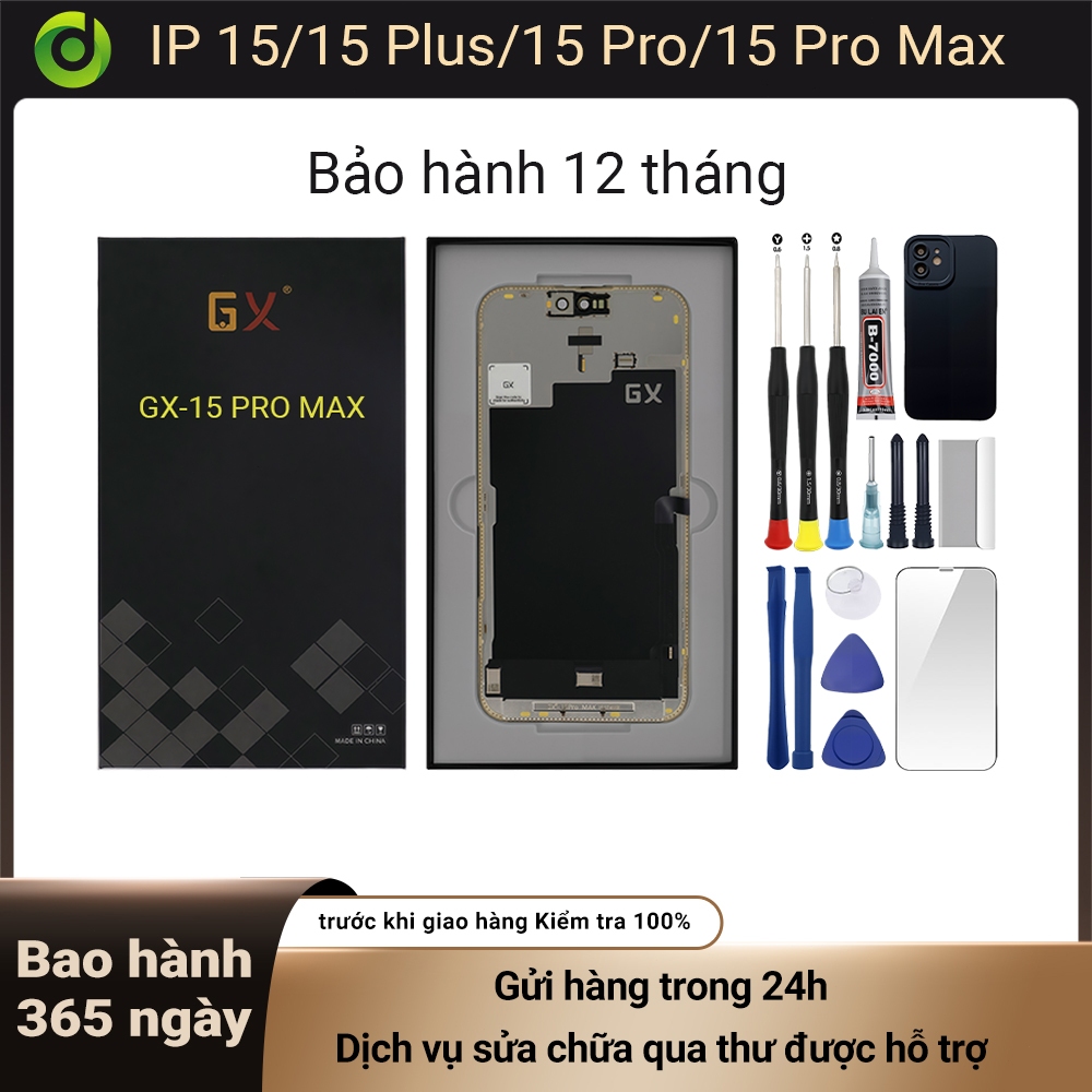 Màn hình GX-OLED chính hãng tương thích IP 15/15 Plus/15 Pro/15 Pro Max Bảo hành 12T