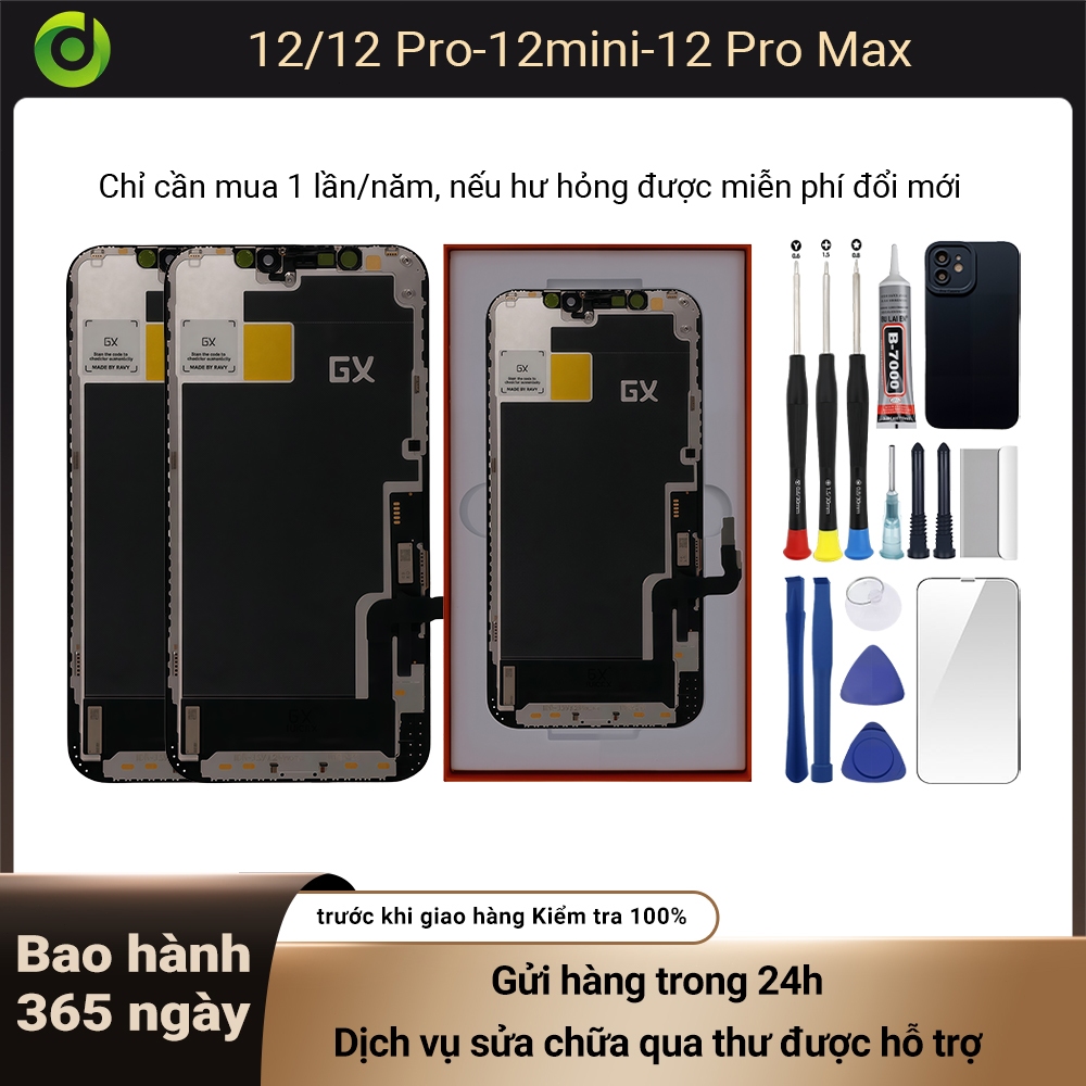 Màn hình GX-HD+ chính hãng tương thích IP 12/12 Pro/12 mini/12 Pro Max Bảo hành 12T
