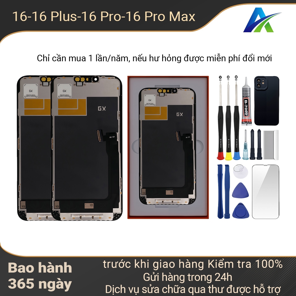 Màn hình GX-HD+ chính hãng tương thích IP 16/16 Plus/16 Pro/16 Pro Max Bảo hành 12T