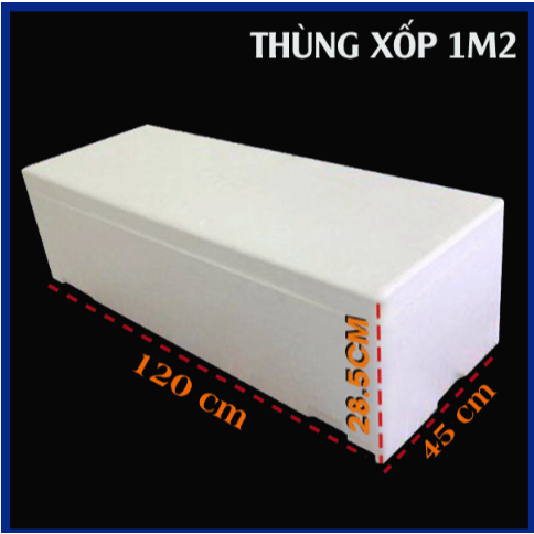 🐟 THÙNG XỐP CÓ NẮP 1M2 – KÍCH THƯỚC LỚN 🐟