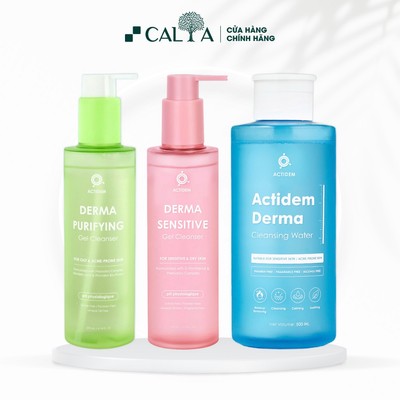 Gel Rửa Mặt Actidem Cho Da Dầu, Nhạy Cảm, Da Khô, Da Mụn - Nước Tẩy Trang Actidem Không Cay Mắt