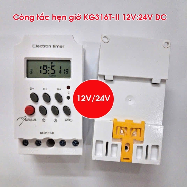 Công tắc hẹn giờ dùng điện 1 chiều 12V 24V DC KG316 T-II, timer hẹn giờ 12v 24v