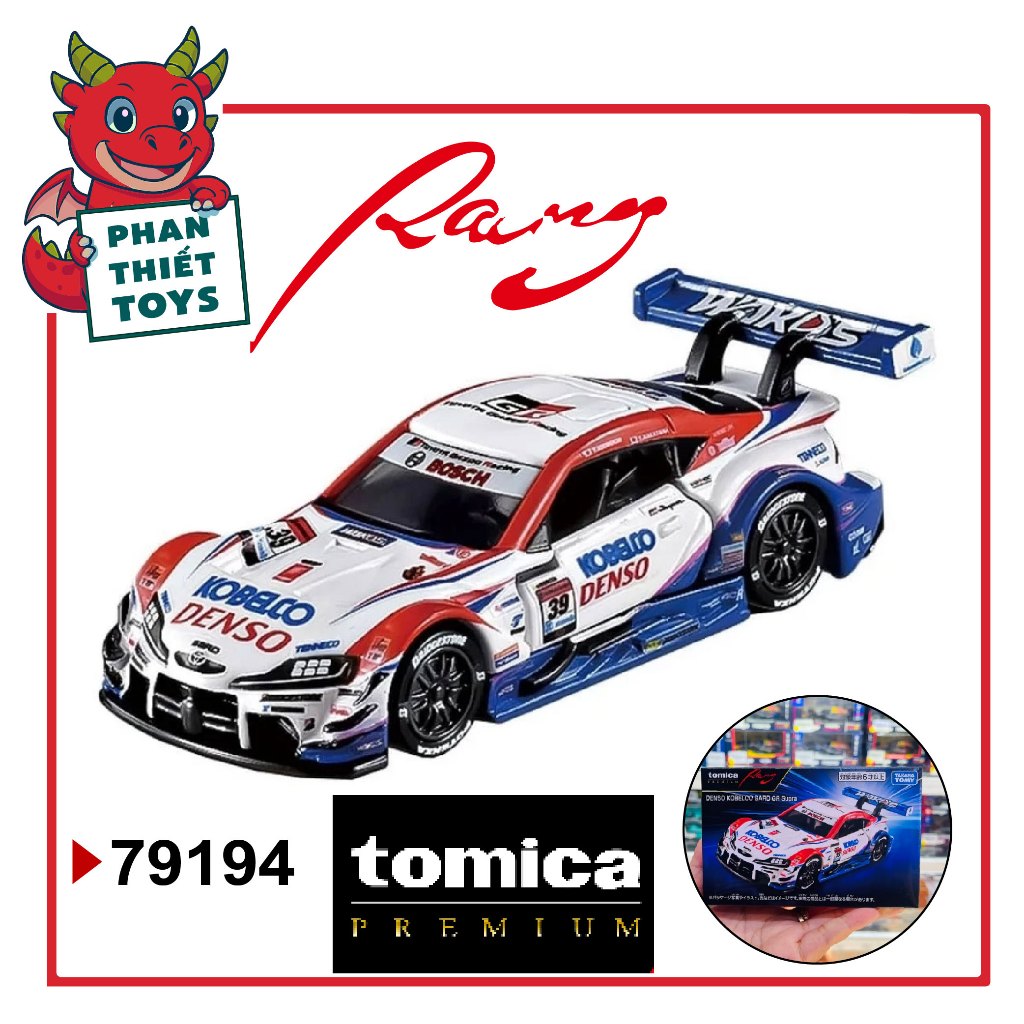Mô hình xe Toyota Supra Denso Kobelc Sard GR Supra tỉ lệ 1:64 Tomica Premium Racing 79194