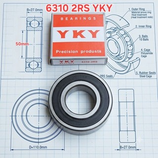 vòng bi 6310 2RS YKY (50x110x27mm)