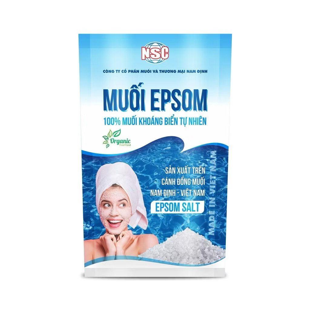 Muối Epsom Nam Định NSC muối khoáng tự nhiên 200g - dùng tắm thư giãn, dưỡng da, ngâm chân