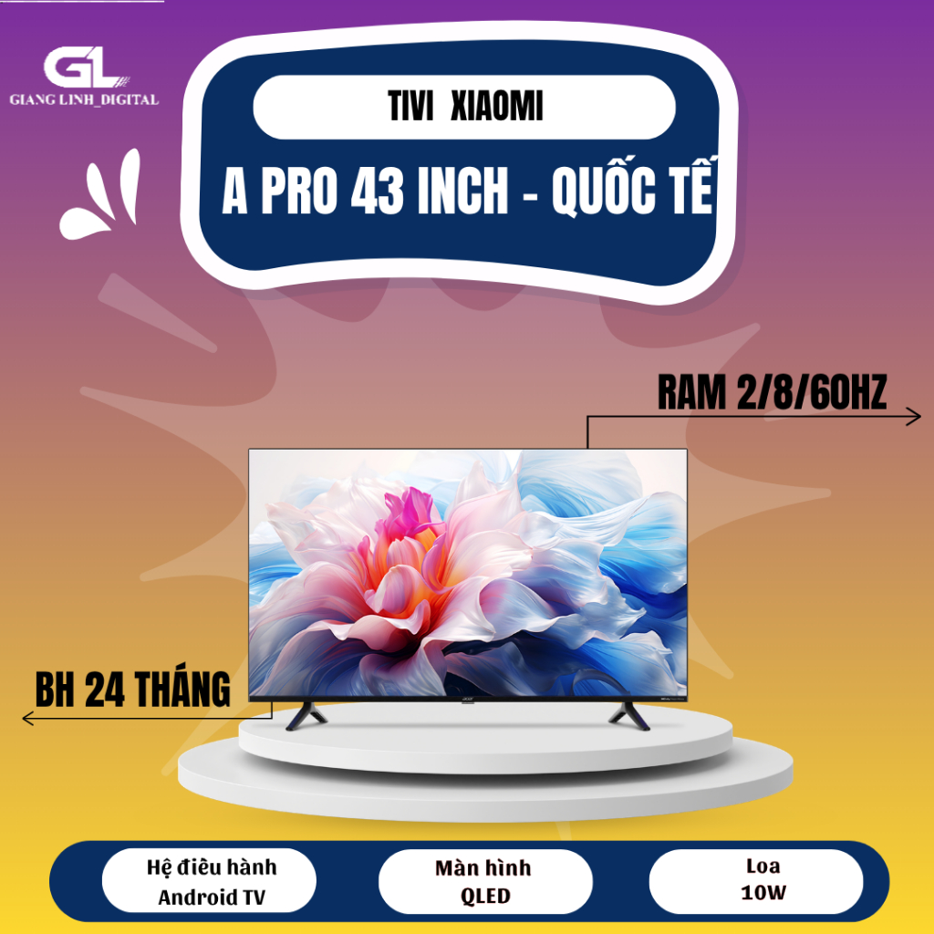 Tivi Xiaomi A PRO 43 inch  Google TV 2026 – Bản chính hãng