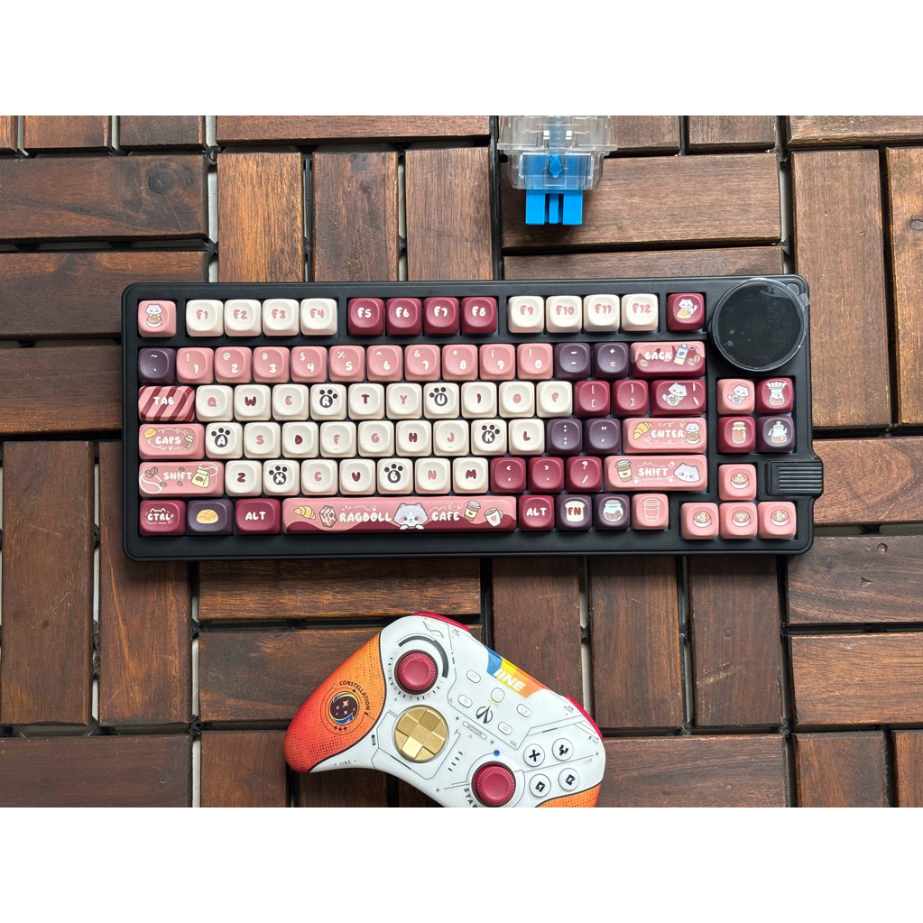 Bàn phím cơ Feker K75 3 Mode / Led Rgb / Mạch xuôi / Màn Hình led / Núm tùy chỉnh Đã mod Tungcustom