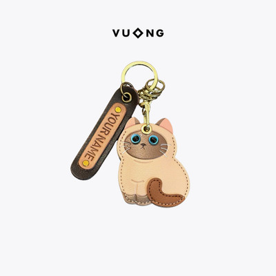 Móc khoá Vuông Shop Mèo mắt xanh