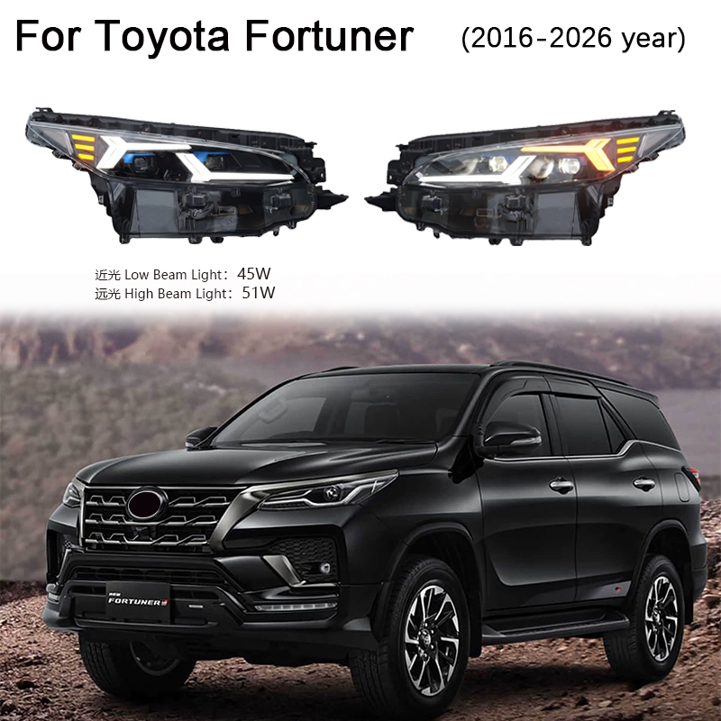 Đèn pha cho Toyota Fortuner 2021-2026 mẫu Lampor