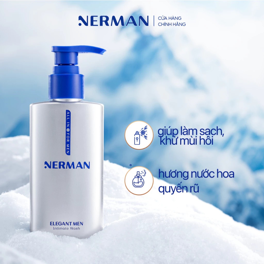 Dung dịch vệ sinh nam giới Nerman Elegant Men Nerman hương nước hoa 100ml/ chai - SB