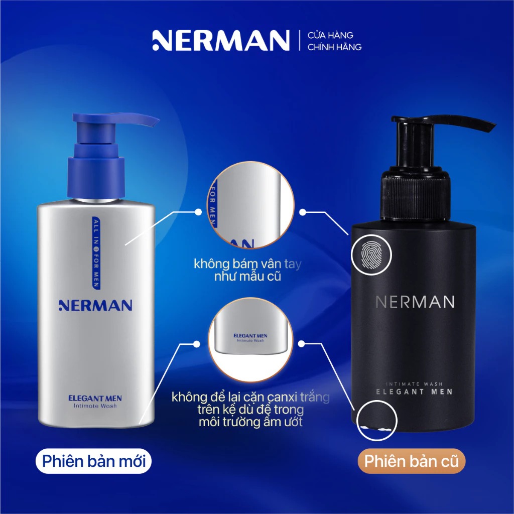 Dung dịch vệ sinh nam giới Nerman Elegant Men Nerman hương nước hoa 100ml/ chai - MN