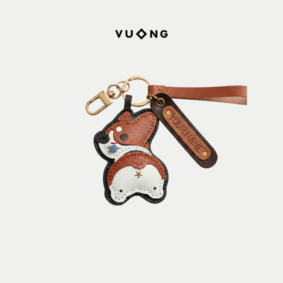 Móc Khoá Vuông Shop Corgi khâu tay