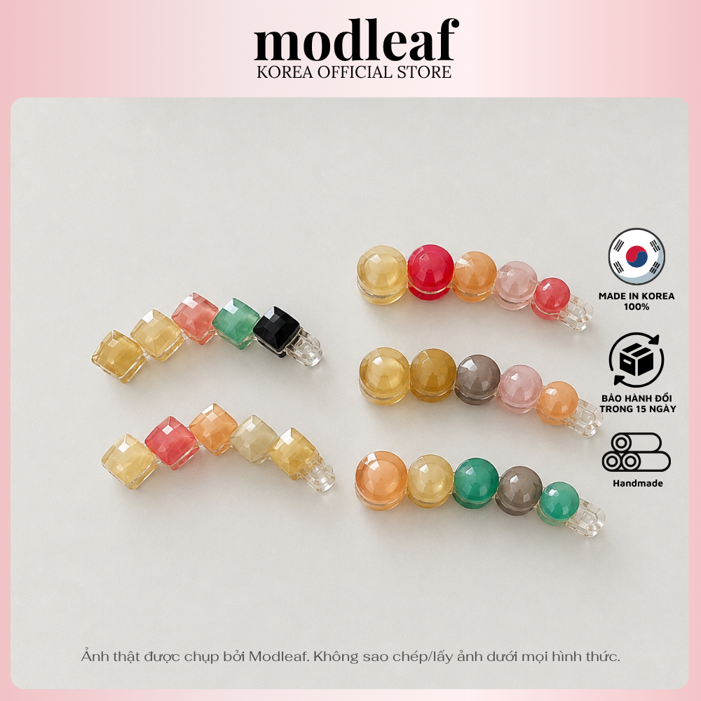 Kẹp tóc dọc dáng kẹp chuối nhiều màu Modleaf Pastel Pop Banana Clip Hàn Quốc