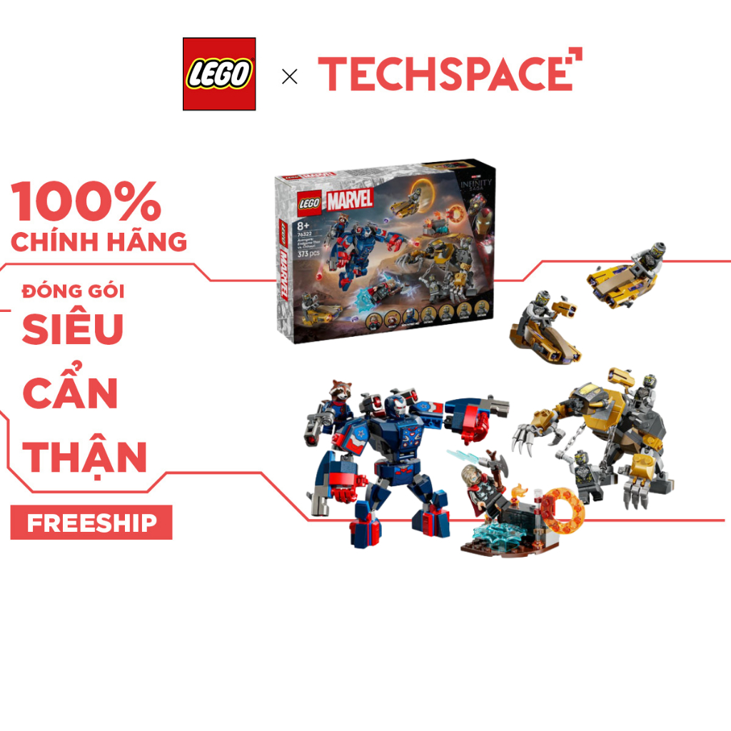 Bộ Mô Hình LEGO SUPERHEROES Avengers: Endgame Thor vs. Chitauri #76322