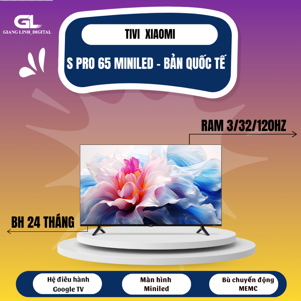 Tivi Xiaomi S Pro Mini LED 65 inch 2026 L65MB-SSEA