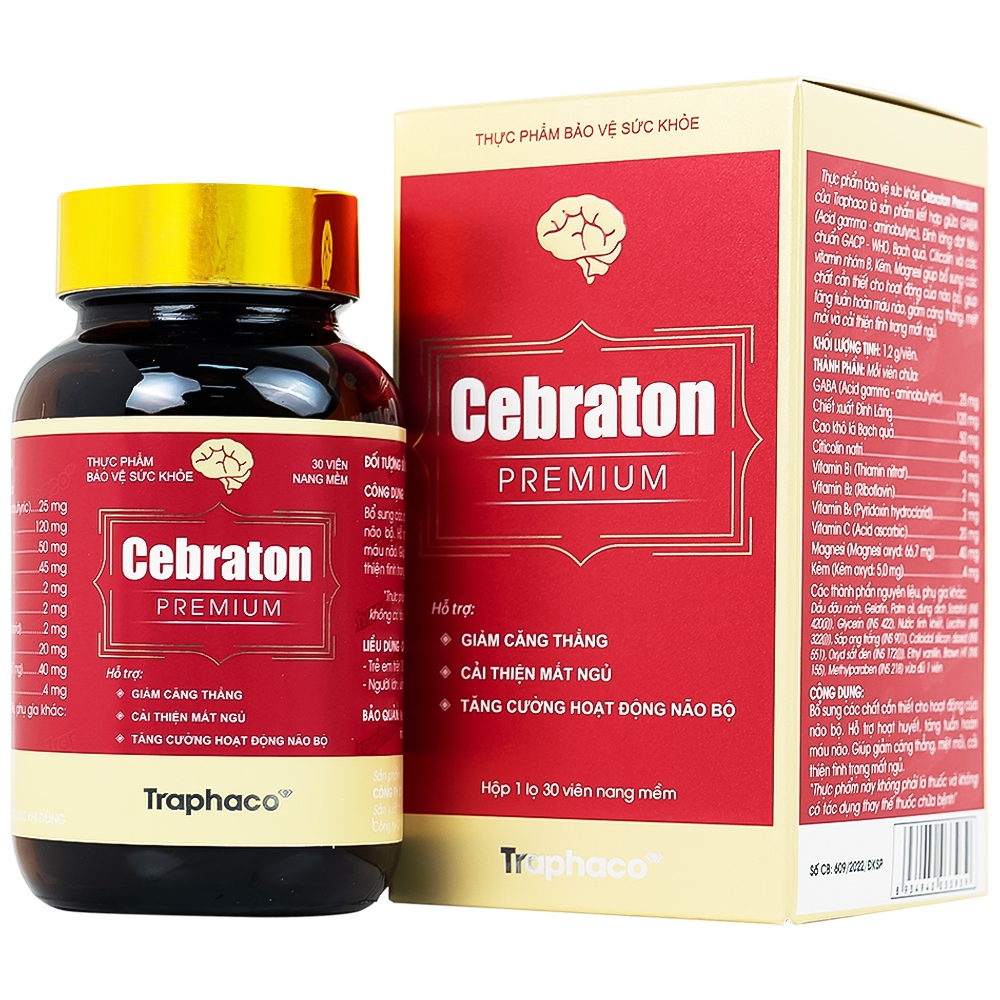 Cebraton Premium -Hỗ trợ hoạt huyết, hỗ trợ tăng tuần hoàn não, giảm căng thẳng, mệt mỏi, cải thiện