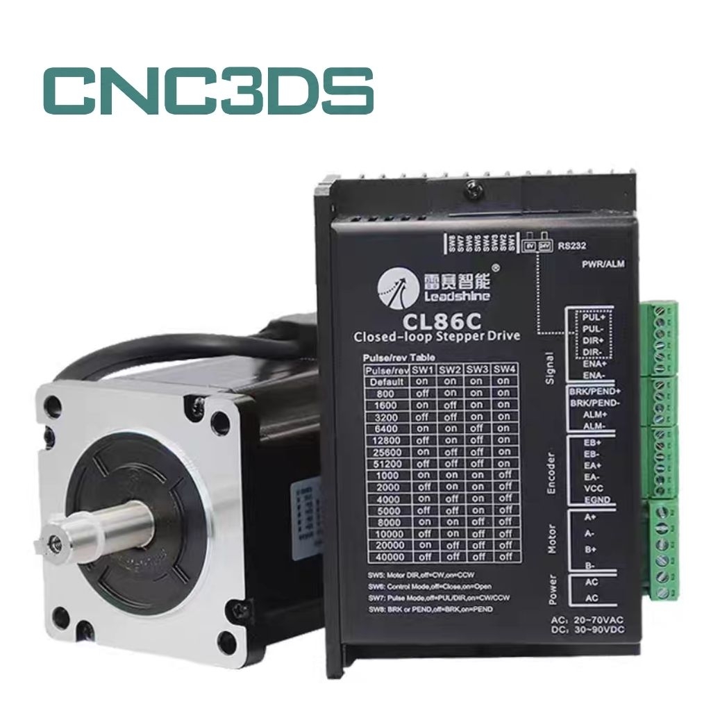 Bộ động cơ Hybrid Servo 86CME120 + Driver CL86C 12Nm Leadshine (Kèm cáp encoder 8m)