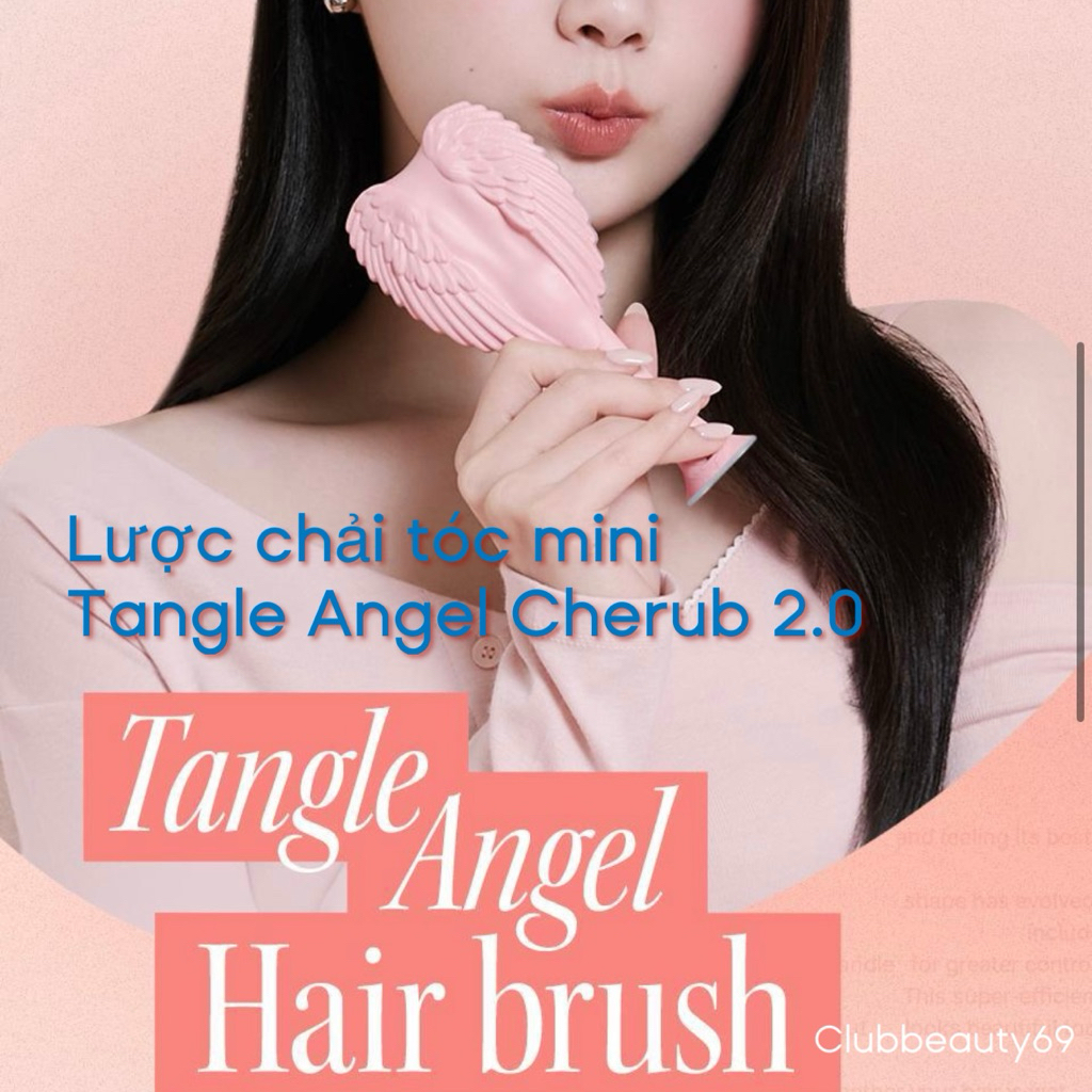 [TANGLE ANGEL] Lược mini Tangle Angel Cherub 2.0 – 탱글엔젤 체럽 2.0 미니 헤어브러쉬 Dành cho tóc mỏng yếu