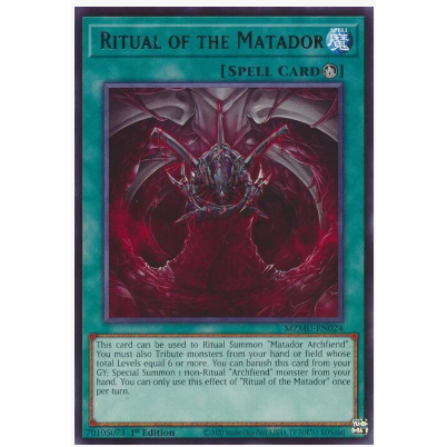 [Thẻ bài Yugioh TCG] Ritual of the Matador - Rare - MZMU-EN024