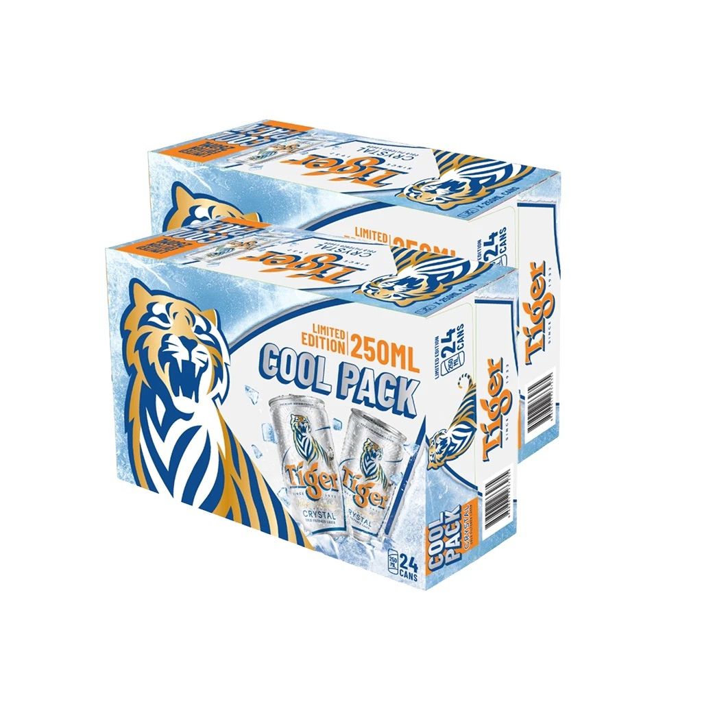 [Combo 2 thùng] Bia Tiger Bạc Cool Pack 250ml